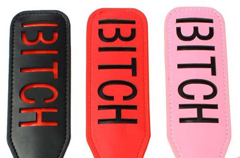 BDStyle Twisted Knuckle Paddle with BITCH inlayed Premium Impact Play - Paddles And Slappers