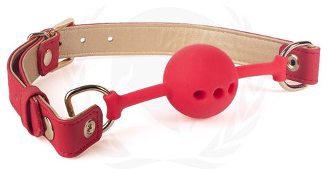 Spartacus Enterprises Vegan Fetish Breathable Ball Gag with Adjustable Straps - Bondage Gags and Bits