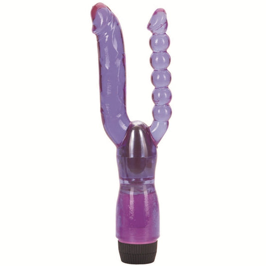 Seven Creations Xcel Double Penetrating Penis Shape Vibrator Dual Stimulation - - Anal Vibrators