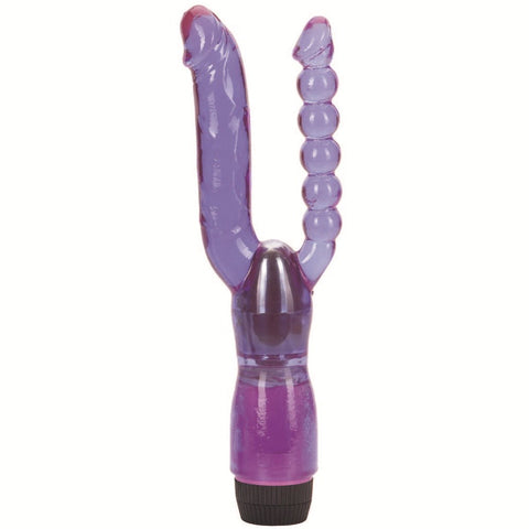 Seven Creations Xcel Double Penetrating Penis Shape Vibrator Dual Stimulation - Anal Vibrators