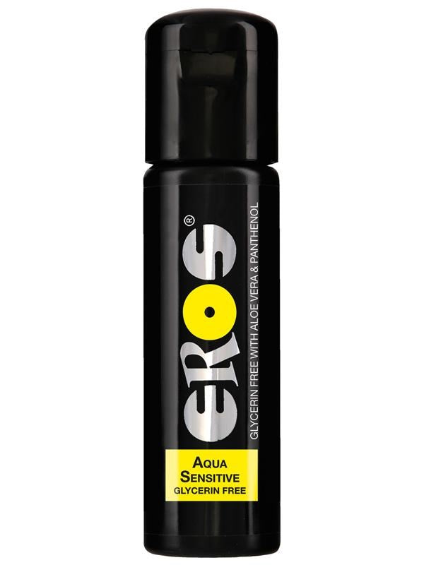 Eros Aqua Sensitive Glycerin Free Lubricant 100ml Water Based Formula - - Water Based Lubes