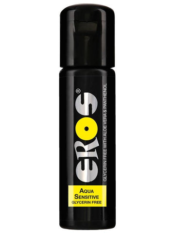 Eros Aqua Sensitive Glycerin Free Lubricant 100ml Water Based Formula - Water Based Lubes
