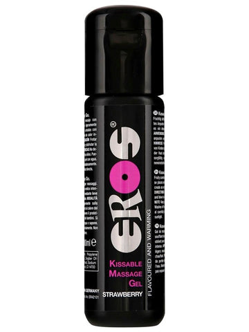 Eros Kissable Massage Gel STRAWBERRY 100ml Warming Edible Formula - Water Based Lubes