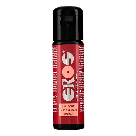 Eros Silicone Glide and Care 100ml Long Lasting Silicone Lubricant - - Silicone Based Lubes