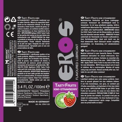 Eros Tasty Fruits KIWI STRAWBERRY 100ml Flavored Lubricant - Water Based Lubes
