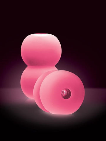 NS Novelties Firefly Moon Stroker Male Masturbator Pink Glow in the Dark - Masturbators and Strokers