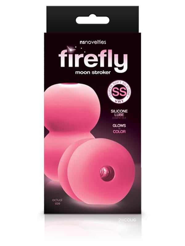 NS Novelties Firefly Moon Stroker Male Masturbator Pink Glow in the Dark - Masturbators and Strokers