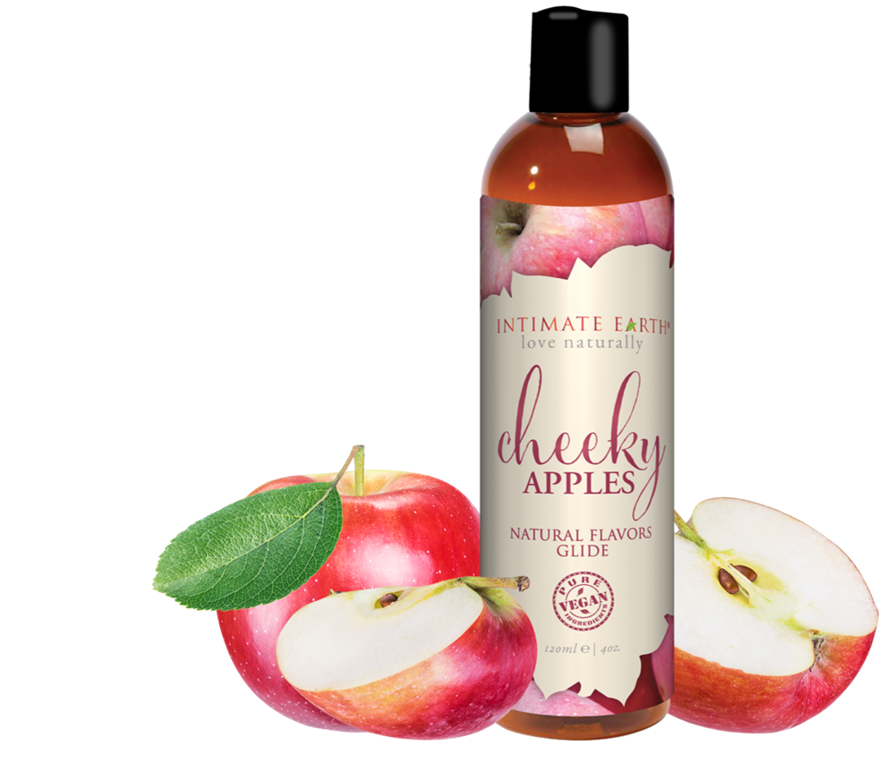 Intimate Earth Cheeky Apples Natural Flavors Glide 120ml Edible Lubricant - - Water Based Lubes