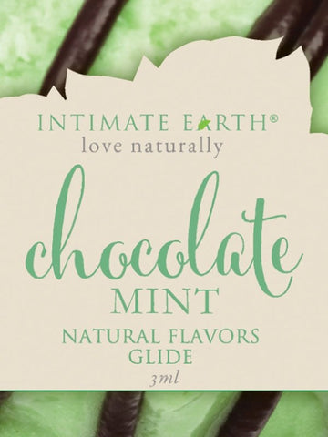 Intimate Earth Chocolate Mint 3ml Foil Flavored Intimate Lubricant - Massage Oils and Lubricants