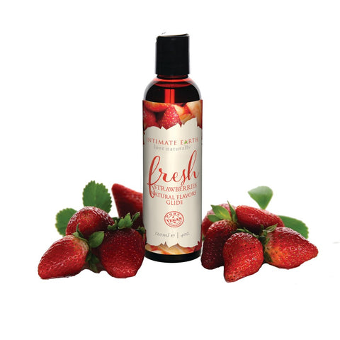 Intimate Earth Fresh Strawberries Natural Flavors Glide 60ml Natural Taste - Water Based Lubes