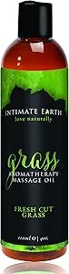 Intimate Earth Grass Massage Oil 120ml Fresh Cut Grass Aromatherapy - Massage Oils and Lubricants