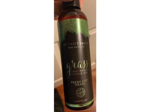 Intimate Earth Grass Massage Oil 120ml Fresh Cut Grass Aromatherapy - Massage Oils and Lubricants
