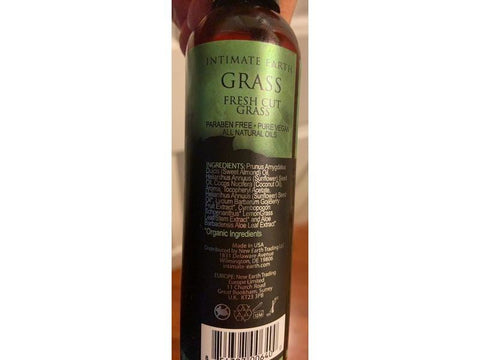 Intimate Earth Grass Massage Oil 120ml Fresh Cut Grass Aromatherapy - Massage Oils and Lubricants