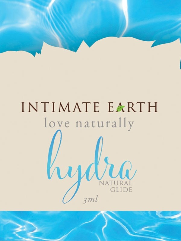 Intimate Earth Hydra Natural Glide 3ml Foil Water Based Lubricant - - Water Based Lubes