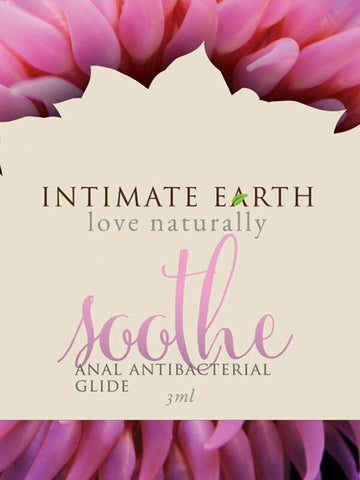 Intimate Earth Soothe Anal Glide 3ml Foil Natural Water Based Lubricant - Anal Lubes