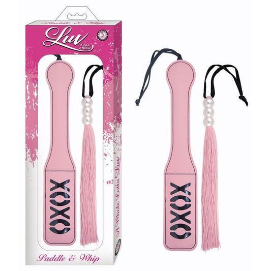 LUV PADDLE and Whip For S&M Roleplay Pink - - Paddles And Slappers