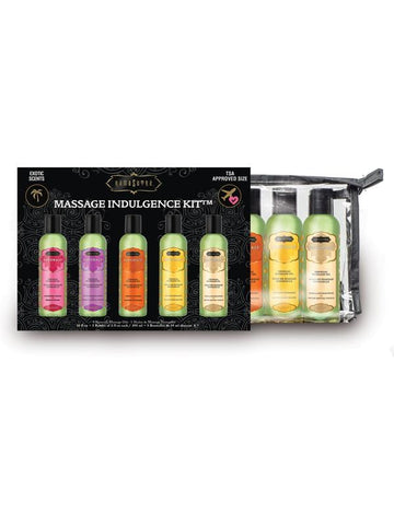 Kama Sutra Massage Oil Indulgence Kit Five Scents - Massage Oils and Lubricants