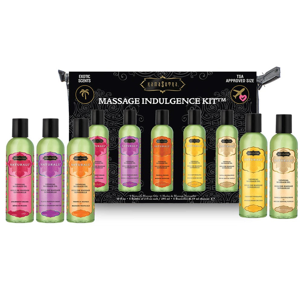 Kama Sutra Massage Oil Indulgence Kit Five Scents - - Massage Oils and Lubricants