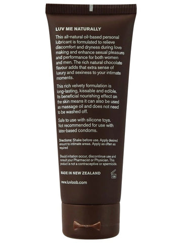 Luvloob Are You Keen Oil Based Lubricant Chocolate 75ml Long Lasting Glide - Massage Oils and Lubricants