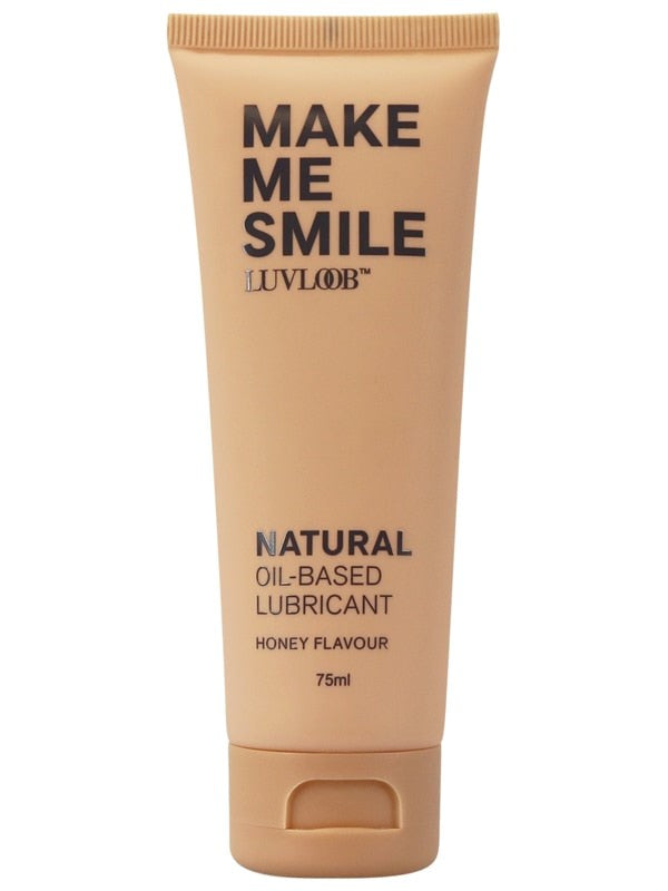 Luvloob Make Me Smile Oil Based Lubricant Honey 75ml Honey Infused Formula - - Massage Oils and Lubricants