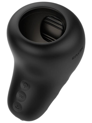Nexus Sex Toys ECLIPSE Vibrating and Stroking Male Masturbator Black - Masturbators and Strokers