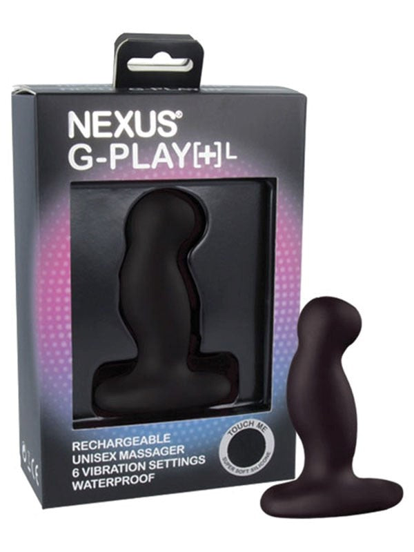 Nexus Sex Toys G Play Plus Large Unisex Vibrator Black USB Rechargeable - Personal Massagers