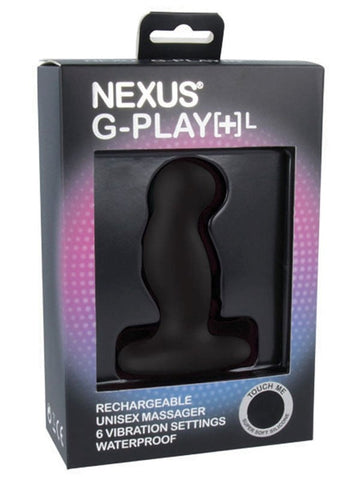 Nexus Sex Toys G Play Plus Large Unisex Vibrator Black USB Rechargeable - Personal Massagers