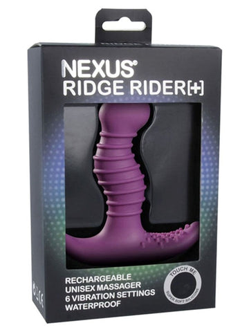 Nexus Sex Toys RIDGE RIDER Plus Unisex Vibrator Purple Rechargeable - Personal Massagers