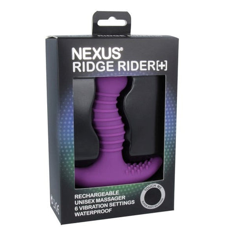 Nexus Sex Toys RIDGE RIDER Plus Unisex Vibrator Purple Rechargeable - Personal Massagers