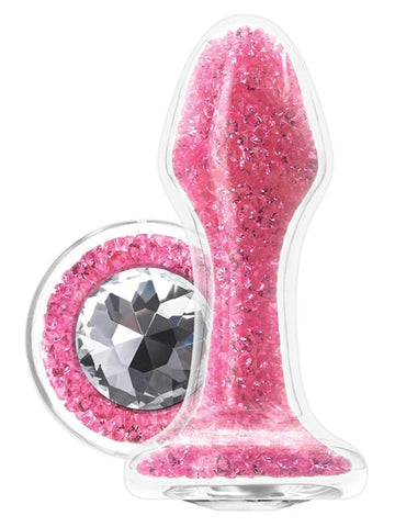 NS Novelties Stardust Glam Anal Plug Pink with Crystal Embellishments - Butt Plugs