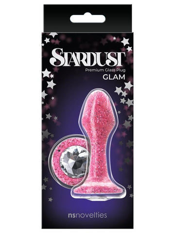 NS Novelties Stardust Glam Anal Plug Pink with Crystal Embellishments - Butt Plugs