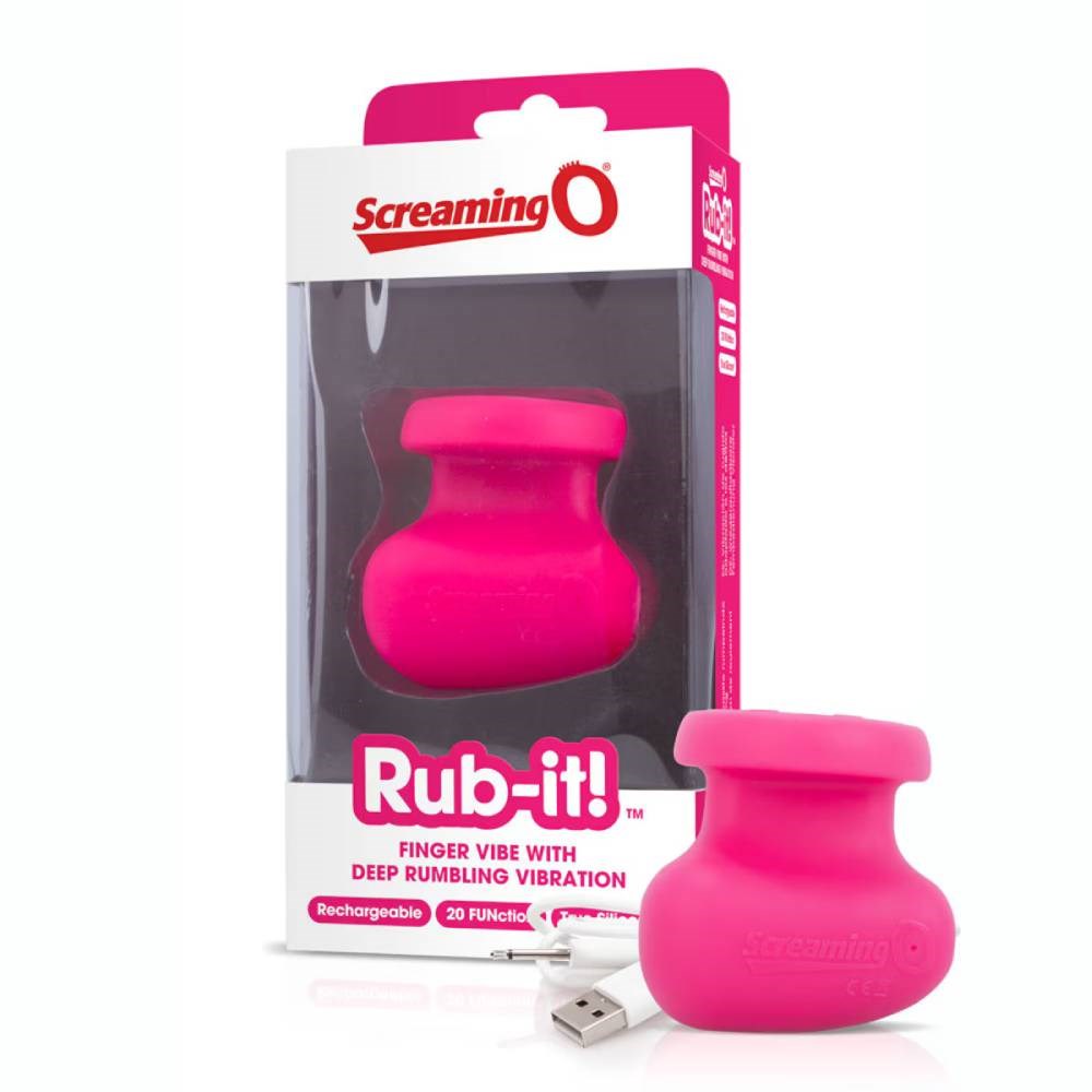 Screaming O Charged Rub it Adult Finger Vibrator with 20 Vibration Functions - - Finger and Tongue Vibrators
