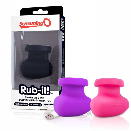Screaming O Charged Rub it Rechargeable Finger Vibrator 6 Pack 20 Functions - - Finger and Tongue Vibrators