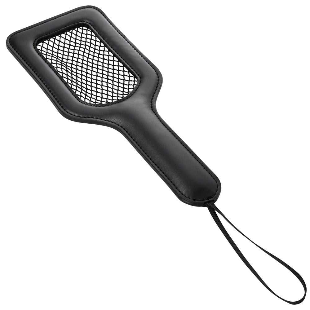 Sportsheets Sex and Mischief Fishnet Paddle Faux Leather Impact Play - Paddles And Slappers