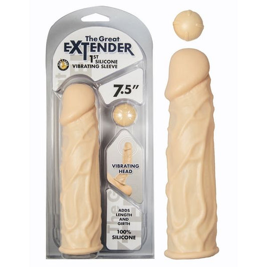 THE GREAT EXTENDER 1st Silicone Vibrating Penis Sleeves - - Pumps, Extenders and Sleeves