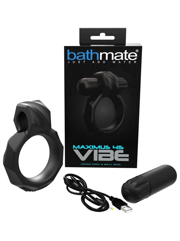 Bathmate Maximus Vibe 45 Cock Ring with Detachable Bullet Vibrator - - Cock Rings
