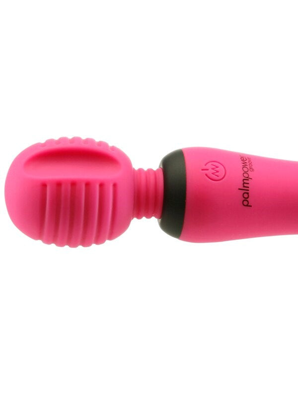 BMS Factory Palm Power Groove Mini Wand Fuchsia Clitoral Vibrator - - Body Wands