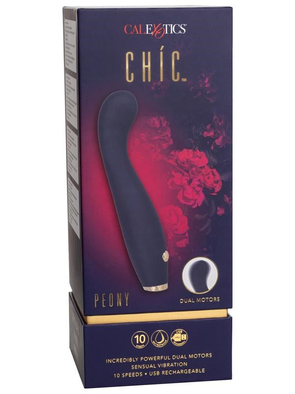 California Exotics Chic Peony G Spot Vibrator Blue Dual Motor - - G-Spot Vibrators