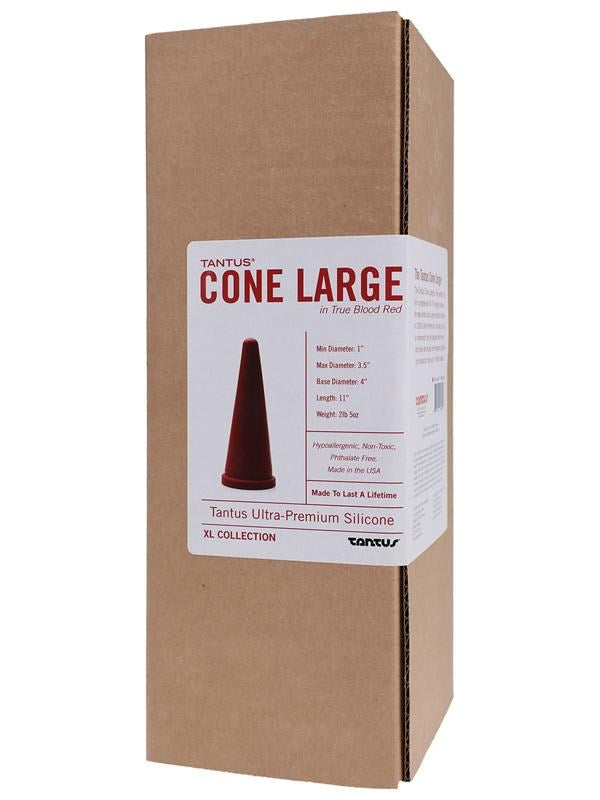 Tantus Cone Butt Plug Large Red - Rabbit Vibrators
