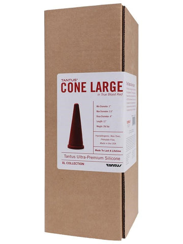 Tantus Cone Butt Plug Large Red - Rabbit Vibrators
