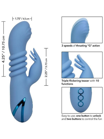 California Exotics California Dreaming Santa Cruz Coaster Vibrator Blue - Rabbit Vibrators