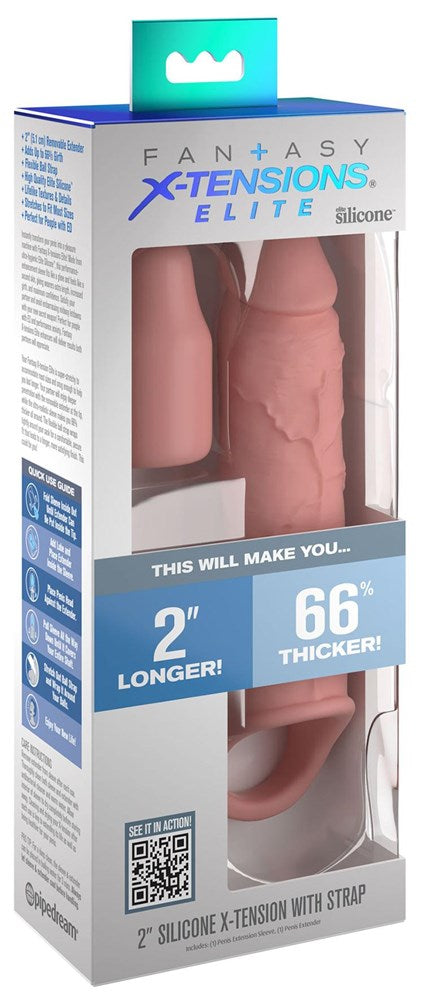 Pipedream Products Fantasy Xtensions Elite 6 Inch Extension with Strap Light - Penis Sleeves and Extenders