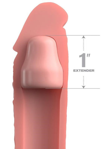 Pipedream Products Fantasy Xtensions Elite 7 Inch Sleeve with 1 Inch Plug - Penis Sleeves and Extenders