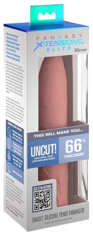 Pipedream Products Fantasy Xtensions Elite Uncut 7 Inch Extension Sleeve Light - Penis Sleeves and Extenders