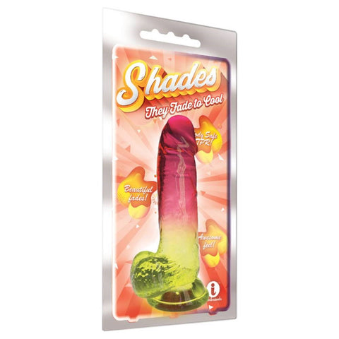 Icon Brands Shades 8 Inch Jelly TPR Realistic Dong with Flexible Design - Realistic Dildos