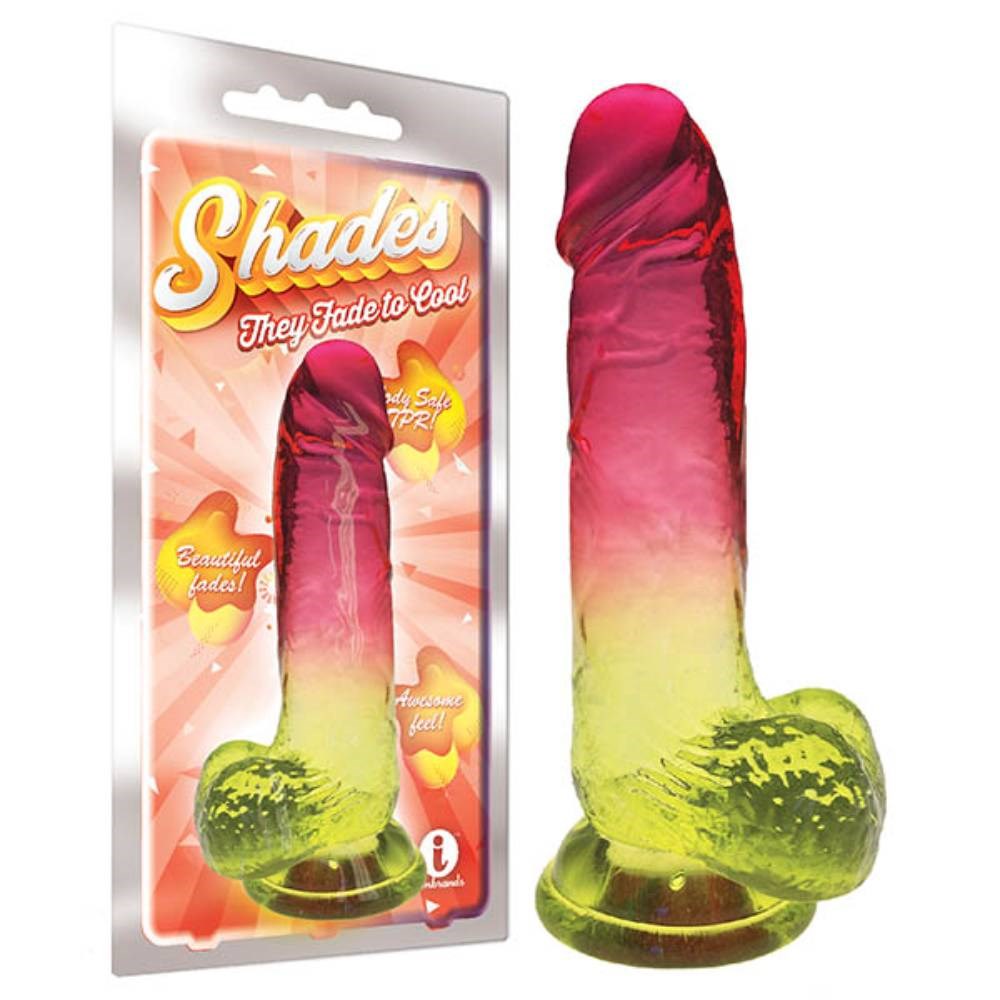 Icon Brands Shades 8 Inch Jelly TPR Realistic Dong with Flexible Design - - Realistic Dildos
