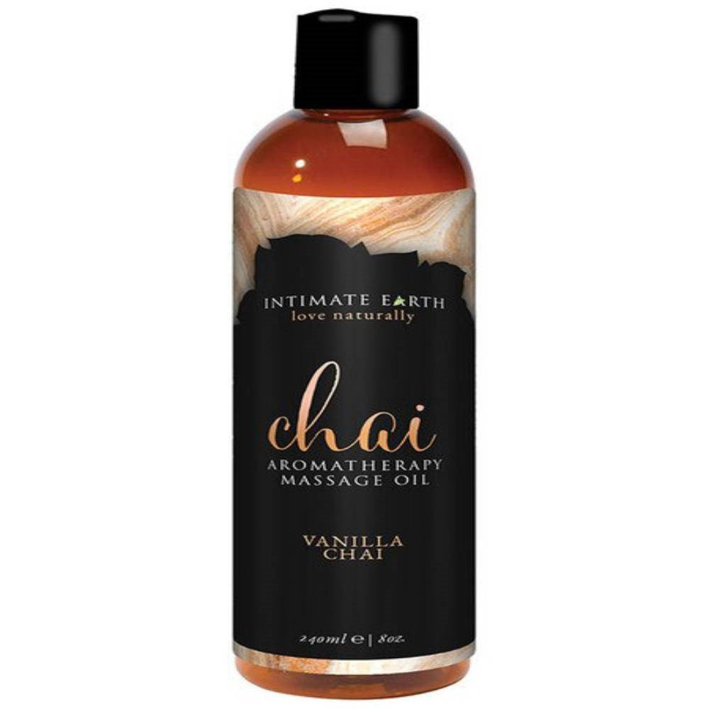 Intimate Earth Chai Aromatherapy Massage Oil with Nourishing Almond Oil Base - - Massage Oils and Lubricants