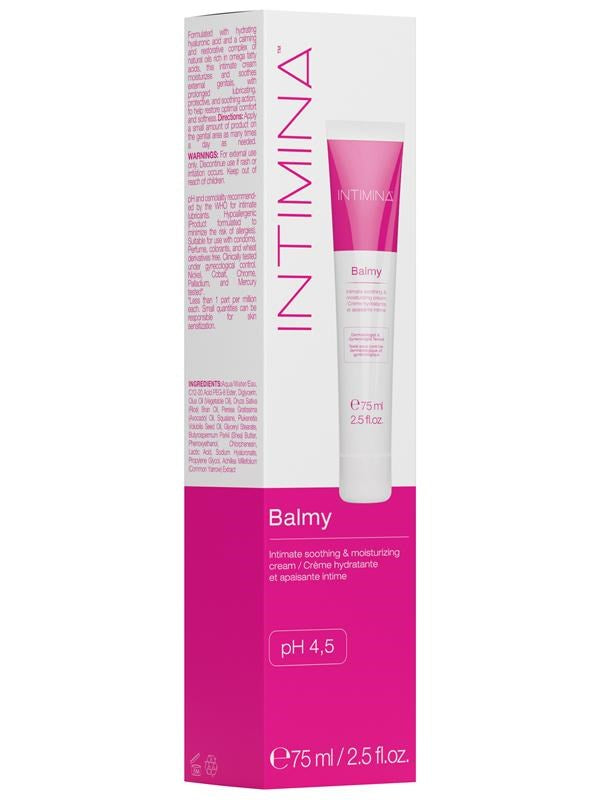 Intimina Balmy Intimate Soothing and Moisturising Cream 75ml pH Balanced - - Delay and Excite Sprays