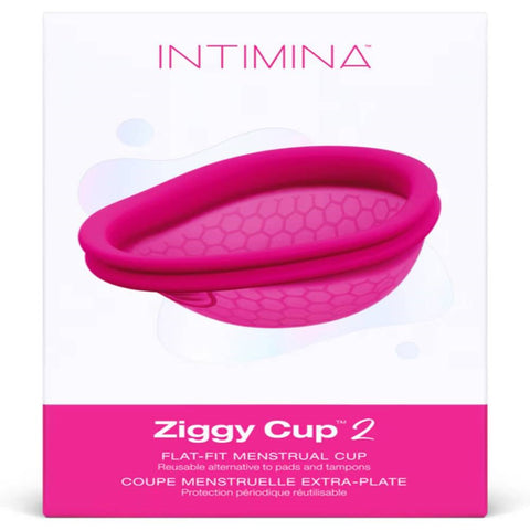 Intimina Ziggy Womens Menstrual Cup 2 Flexible Disc with Ribbed Tab - Menstrual Cups