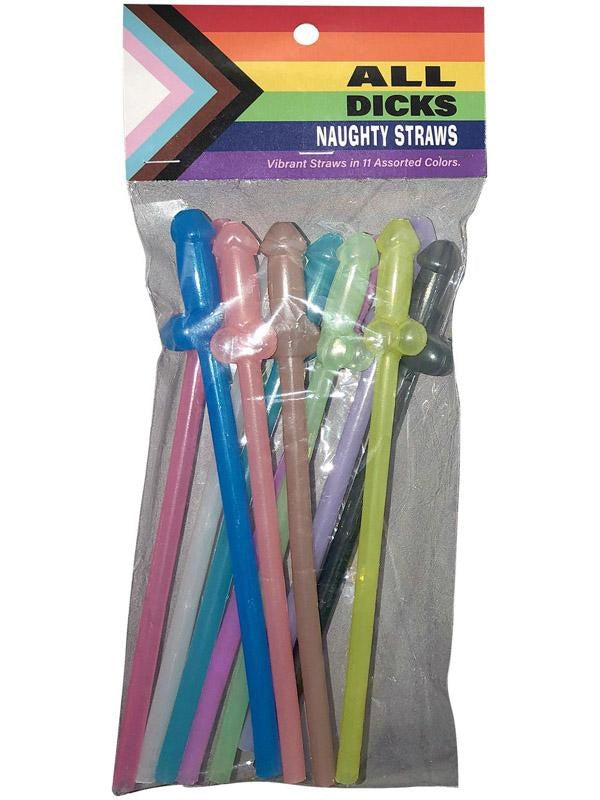 Kheper Games All Dicks Naughty Straws Party Straws - - Party Gifts and Novelties